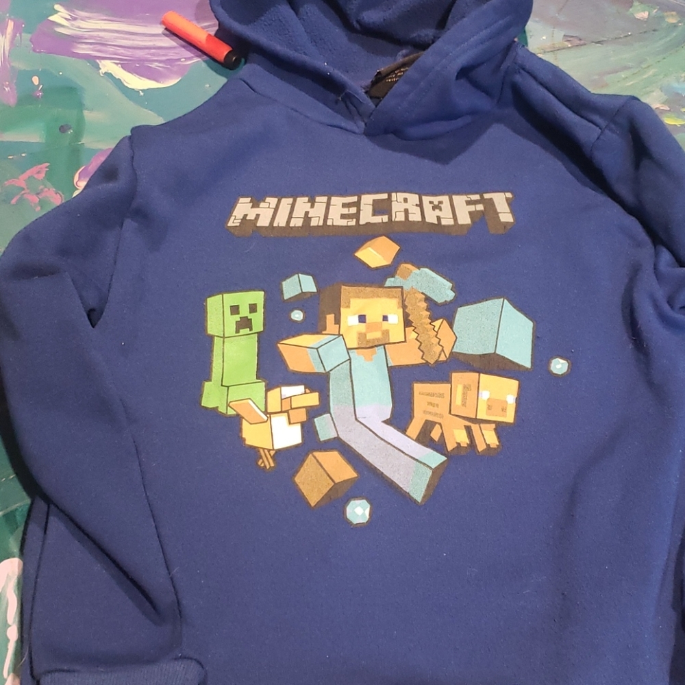 Minecraft hoodie size 7